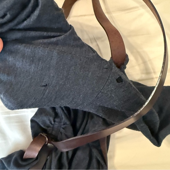 Jean Paul Gaultier gray wool leather harness asymmetrical dress size small - Picture 8 of 12